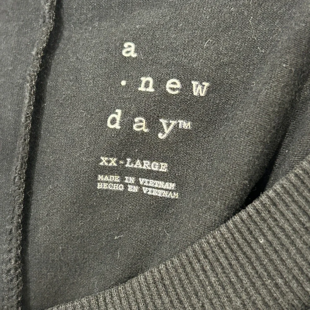 A New Day Black Sleeveless Crew Neck Tank Top Women's‎ Size XXL